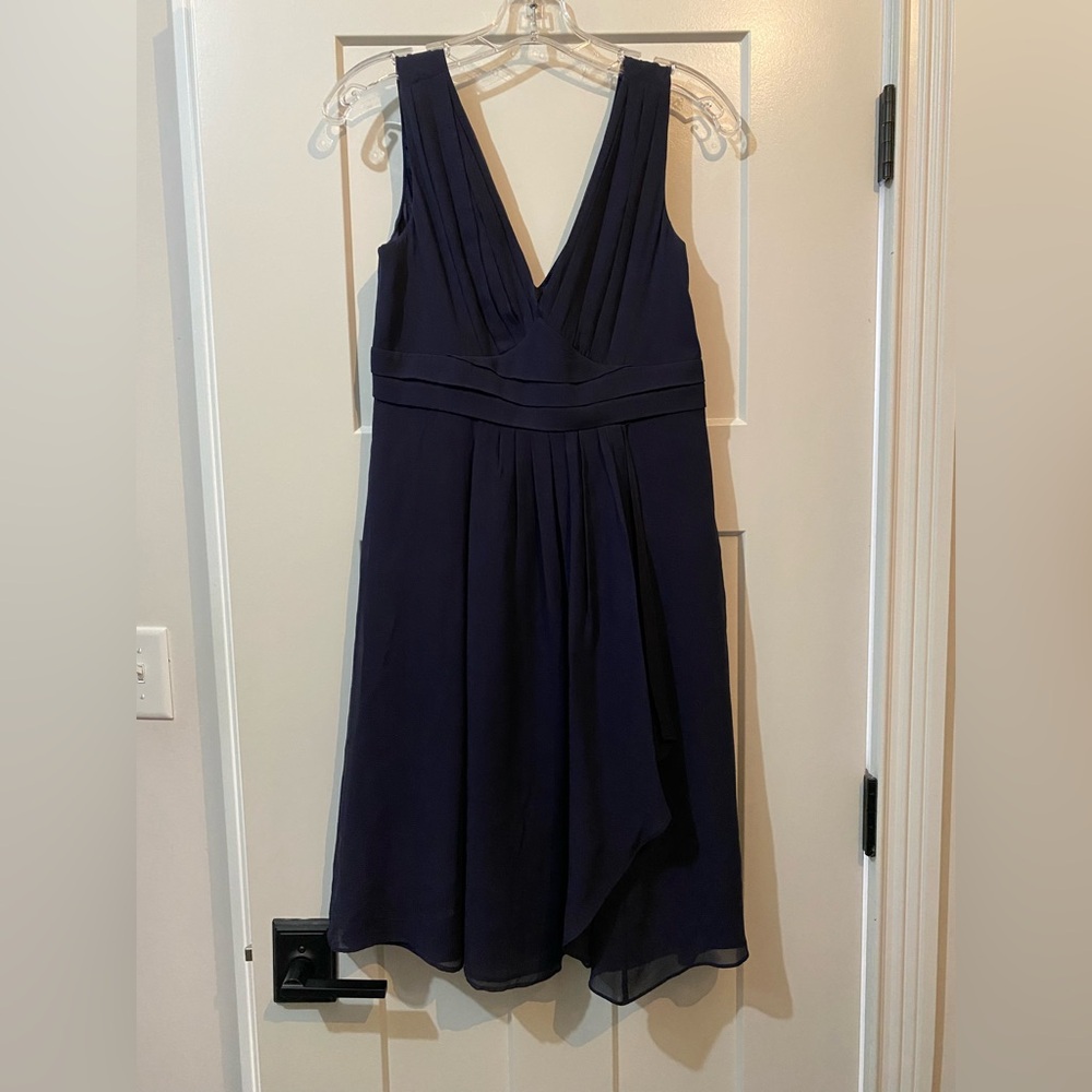 Ann Taylor Deep Blue Silk Dress